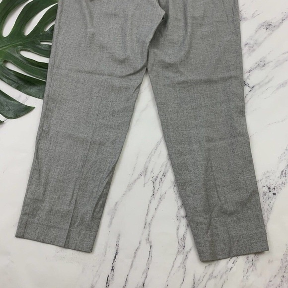 St John Womens Dress Pants Size 10 Light Gray Wool Straight Leg Flat Front - Picture 9 of 9
